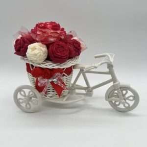 Composition bicyclette de Fondants parfumés pomme d'amour