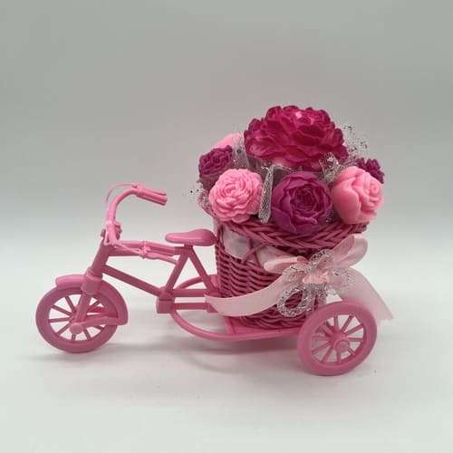 Composition bicyclette de Fondants parfumés Macaron Vanille