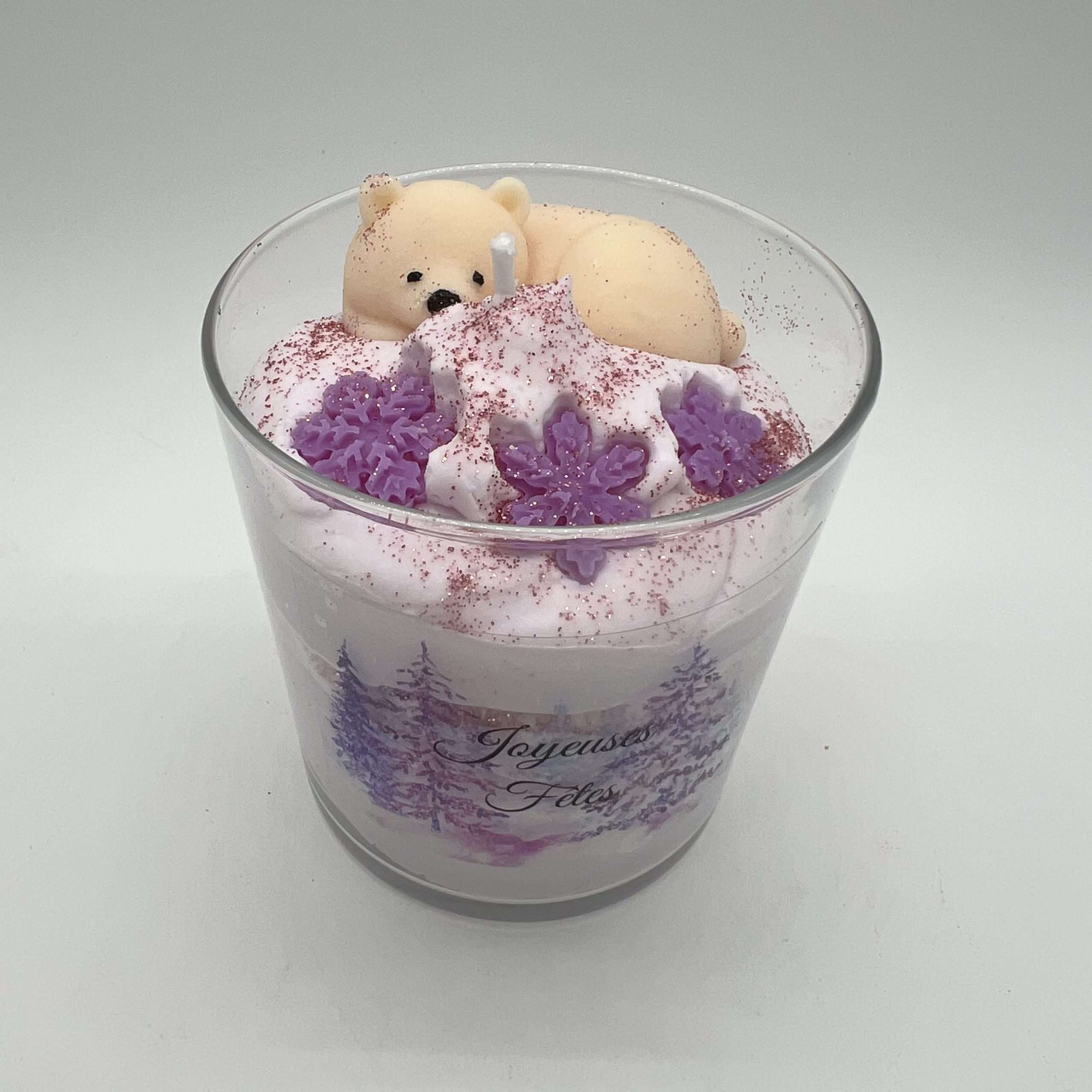 Bougie Ours Polaire Parfumée Pomme D'Amour